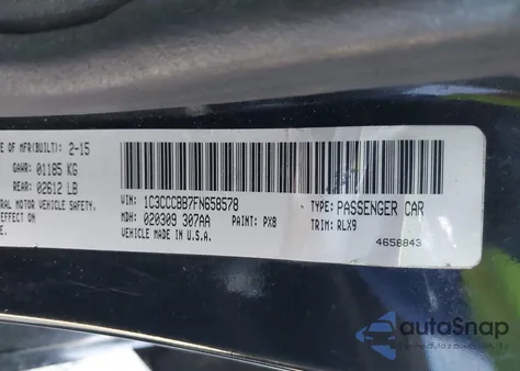 2015 Chrysler 200 S from USA, damaged, VIN 1C3CCCBB7FN658578